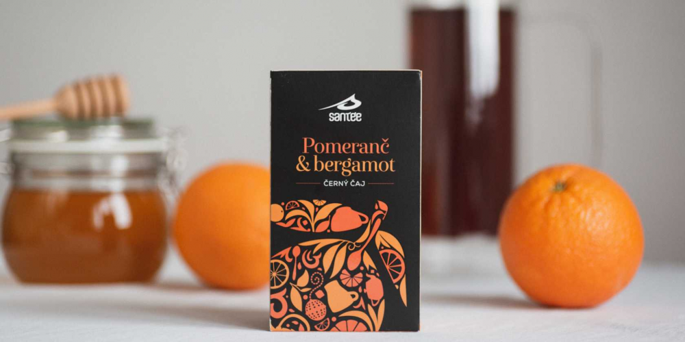 Santée černý čaj Pomeranč & bergamot