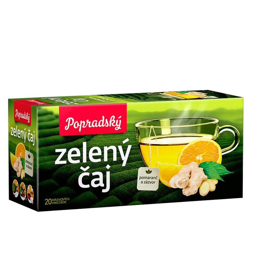 Zelený čaj Pomeranč a zázvor