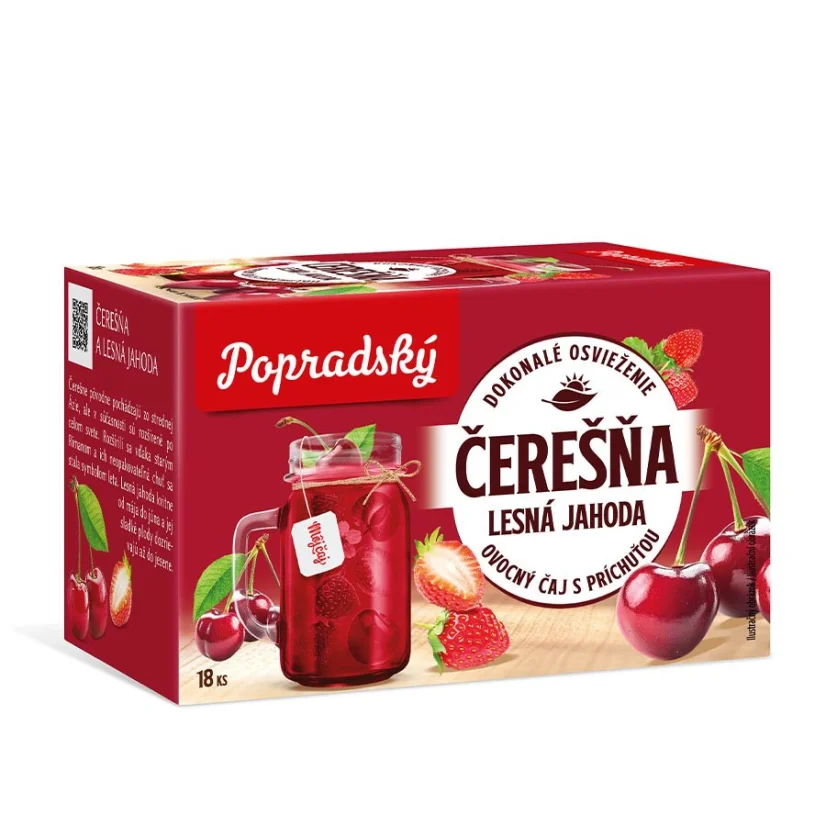 Popradský čaj Čerešňa a lesná jahoda